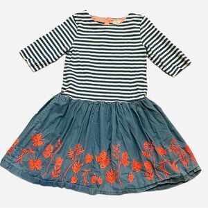 Mini Boden 9-10 short sleeve embroidered dress